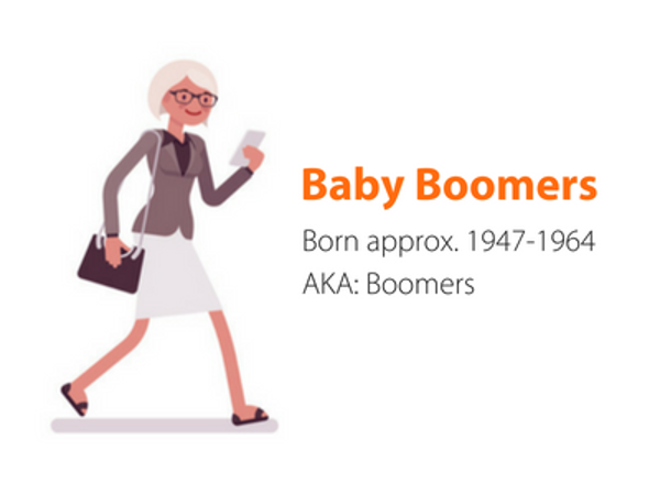 Baby Boomers Cartoon Age and Recruitment